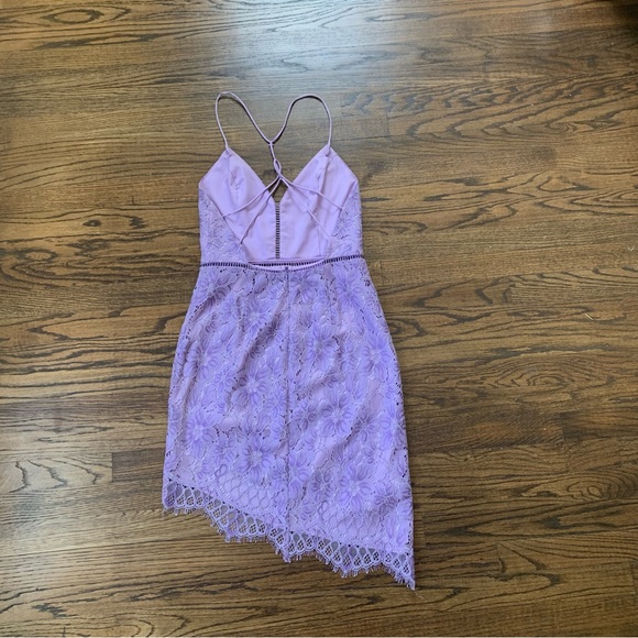 NBD - floral embroidered lilac dress - Picture 9 of 11